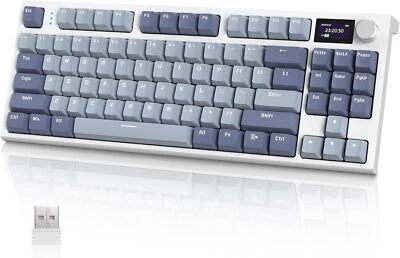 AJAZZ x ATTACK SHARK X85 Pakking Mechanisch Toetsenbord,75% Draadloos Gamingtoetsenbord met Knop