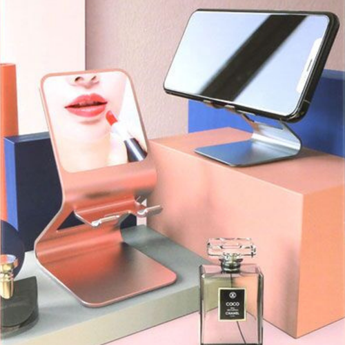 Desk Table Desktop Phone Stand Mirror Aluminium Holder For Cellphone Tablet 2x1 - Picture 7 of 13