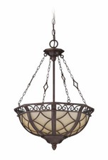 Evangeline 3 Light Inverted Pendant in Peruvi...