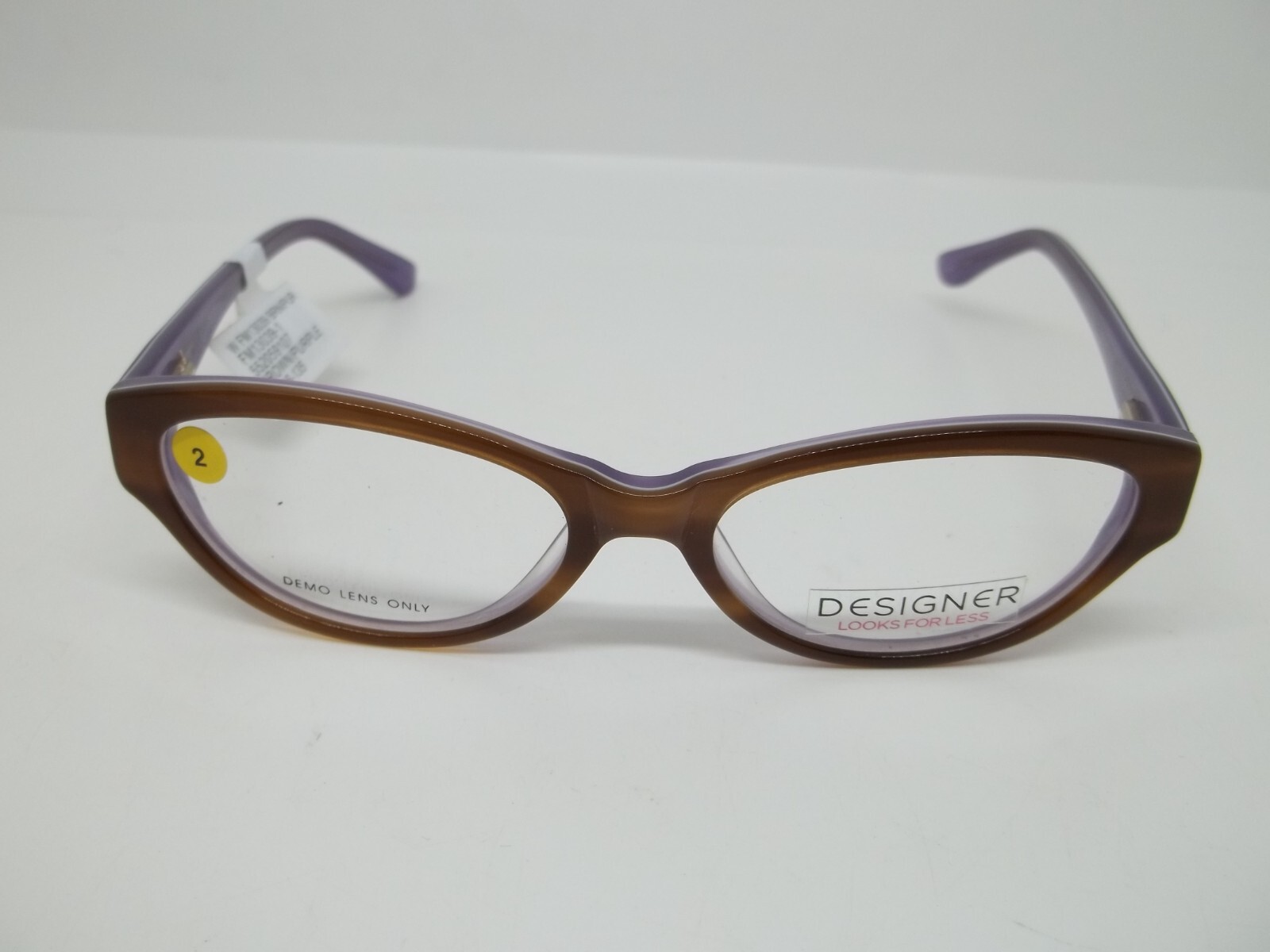 Womens Designer Eyeglass Frames Brown/Purple Full Rim plasti