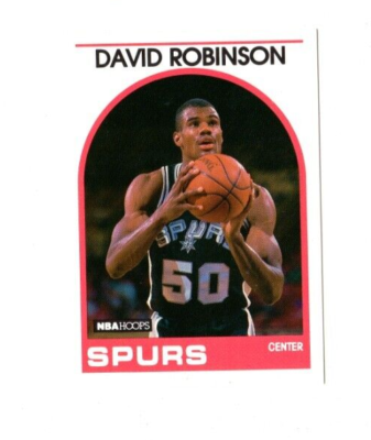 1989/90 Hoops David Robinson Rookie Card #310 San Antonio Spurs