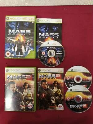 Mass Effect 1 & 2 Xbox 360 PAL CIB Gratis UK P&P