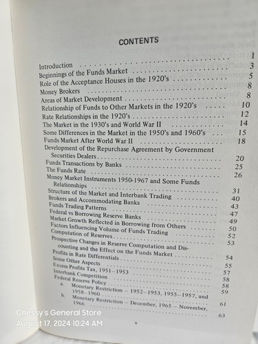 The Federal Funds Market, its origin and development Book Parker B Willis 1968 - Imagen 7 de 7
