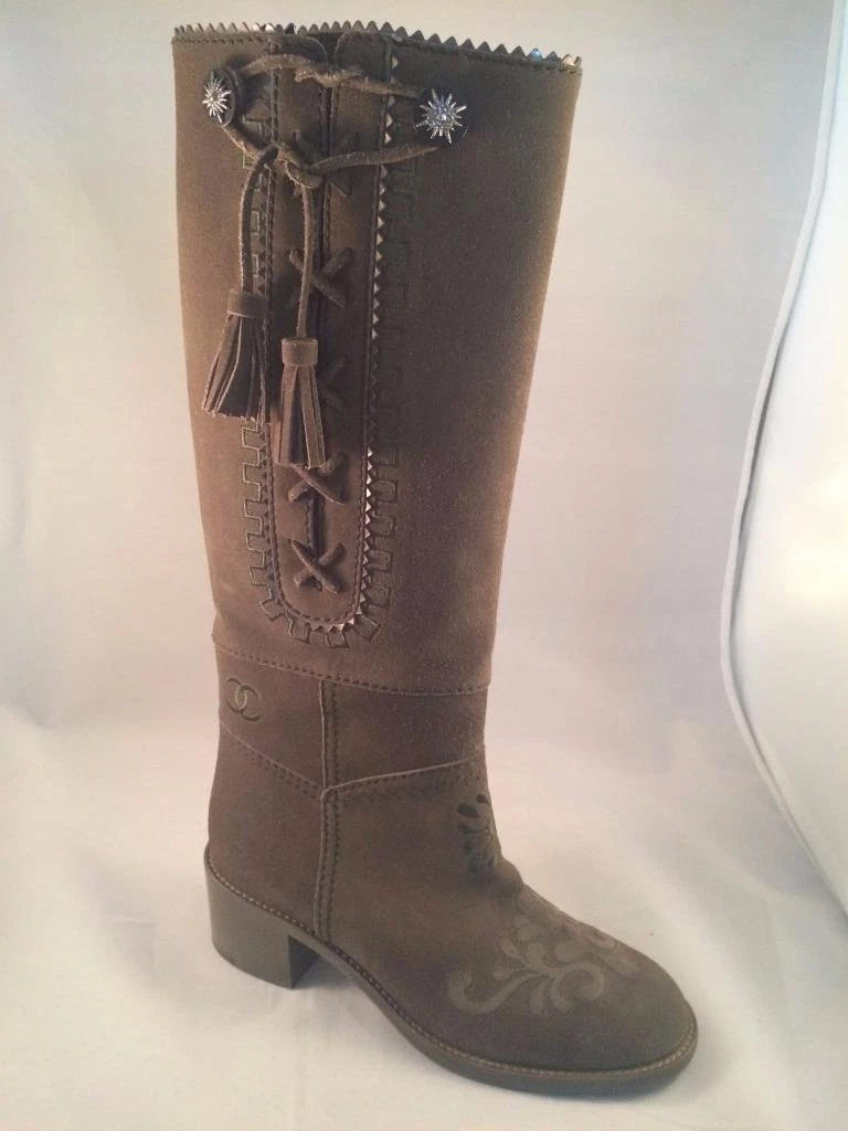 Chanel western best sale boots