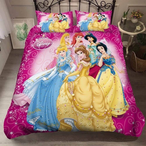 Children Girls Disney Princess 3D Bedding Set Duvet Cover Pillowcase Gifts w1 - Picture 16 of 38