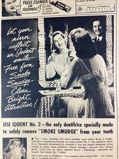 Smoking Woman Iodent Toothpaste Atlanta GA Print Article 1948 Vicks Cough Drops