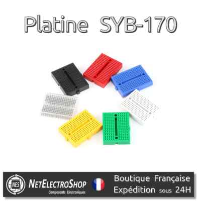 Mini Plaque D'essai (breadboard) 170 Points Pour Arduino/prototypage - Blanc, Neuve