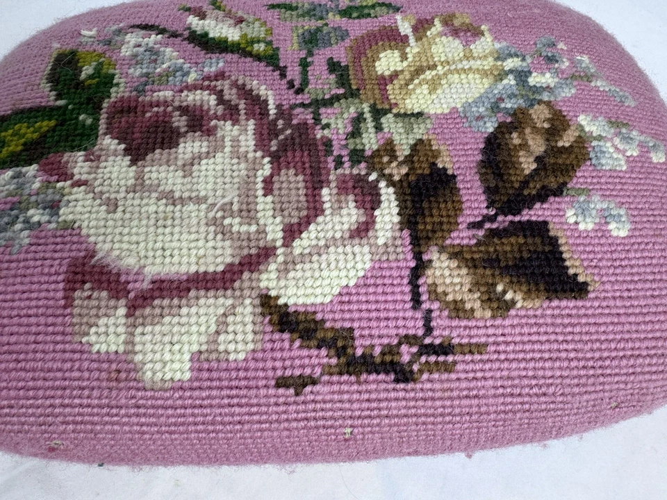 复古安妮女王风格脚凳花卉印花针绣衬垫仅限上衣 — 第 4/4 张图片