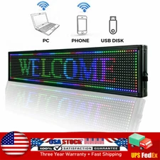 40" x 8" Led Scrolling Sign Led Sign 7 color Digital Led Message Display Board