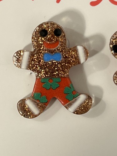 Earrings Betsey Johnson Gingerbread Man Holidays Christmas Earrings Cute Gift - Picture 3 of 5