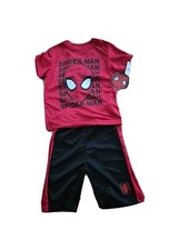 Marvel Spider-Man Toddler's Tee Shirt  Shorts 2 Piece Set outfit Size 2T NWT