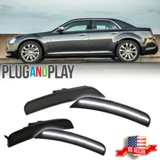 For 2015-2023 Chrysler 300 Smoke White LED Side Marker Light Front Rear Light 4X