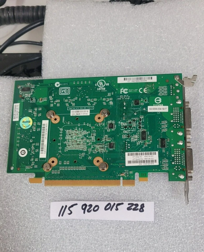 900-50588-0300-000 Nvidia Quadro NVS 290 256MB GDDR2 With DMS-59 PCI-Express - Image 2 of 2