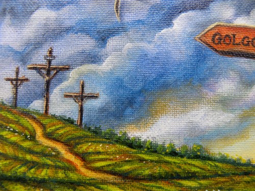 Joseph KALIHER (Texas 1970) PORTRAIT of SELF REDEMPTION VITRIOL GOLGOTHA cm30x40 - Foto 4 di 12