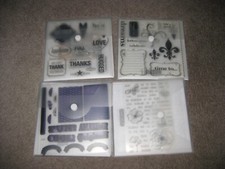 Lot of 4 Sentiments My Acrylix Stamps Close To My Heart CTMH