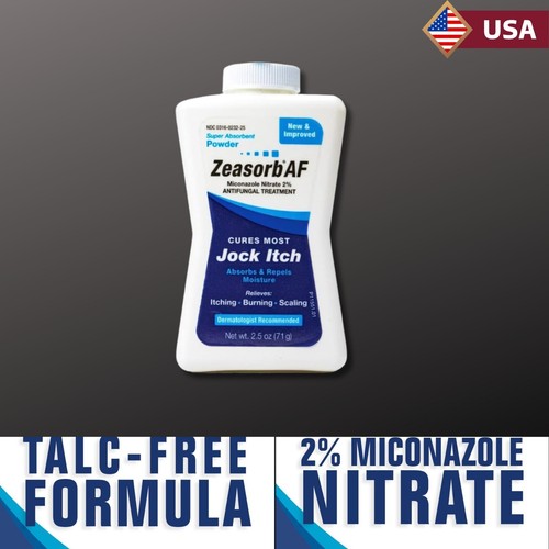 Zeasorb Af Antifungal Powder Jock Itch, Super Absorbant Powder 2.5 Oz