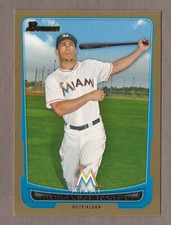 GIANCARLO STANTON 2012 Bowman GOLD Paper Parallel Card #152 Marlins Yankees MVP