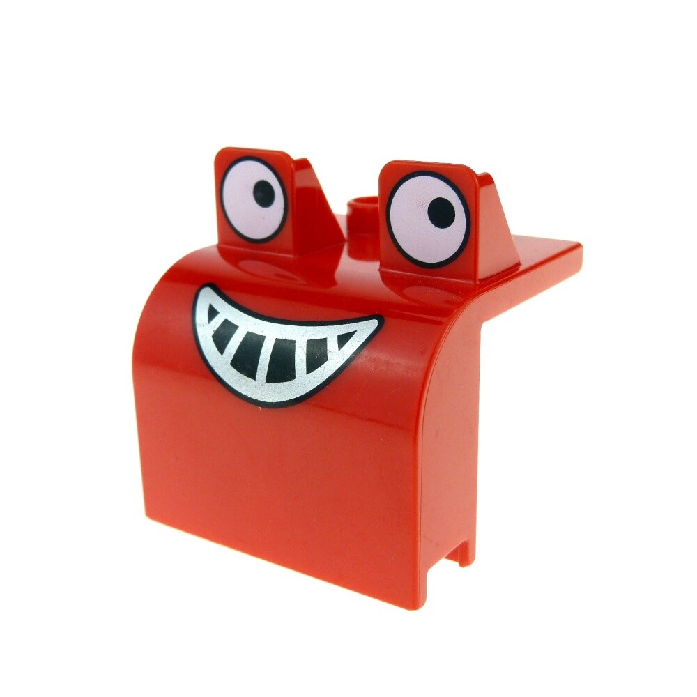 1X Lego Duplo Construction Vehicle Excavator Red Eyes Left Muck 40647PB01
