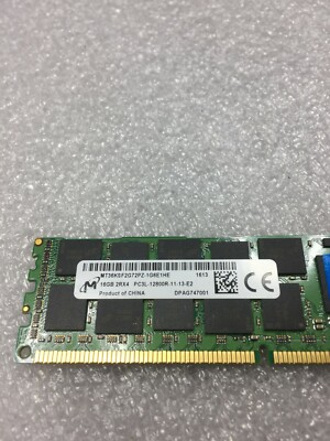 Barrette RAM Serveur Micron 16 Go DDR3-1600 PC3L-12800R - RDIMM ECC Registered - Occasion Testée