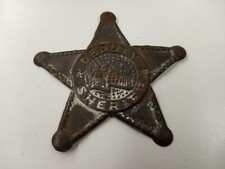 Vintage Toy Deputy Sheriff Kids Tin Badge Pin, Japan, Rough Condition