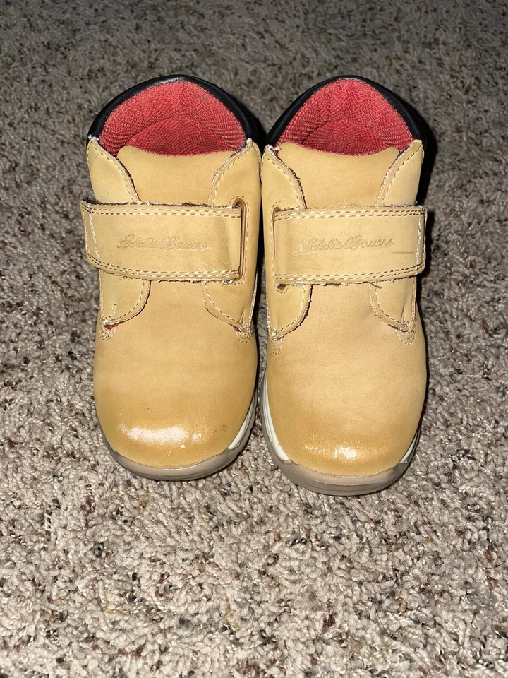 Eddie Bauer toddler boy sz. 9 “ Vanguard” brown strap work boots. Great pair - Image 2 of 4
