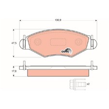 Satz Bremsbeläge Bremsklötze vorne für Peugeot 206 2A/C SW 2E/K 206+ 2L | 238