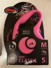 Flexi 16ft New Classic Pink Tape Retractable Dog Leash Medium
