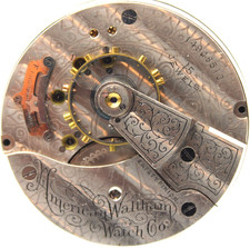1906 WALTHAM POCKET WATCH MOVEMENT 14948510 GRADE: 820 18s 15j OA 