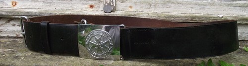 Vintage St John Ambulance Leather Service Belt and Buckle ,35 inches long