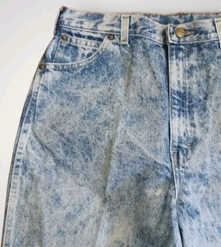 Vintage Gitano Acid Wash High Rise Slim Taper Jeans Size 16S - Image 4 of 4