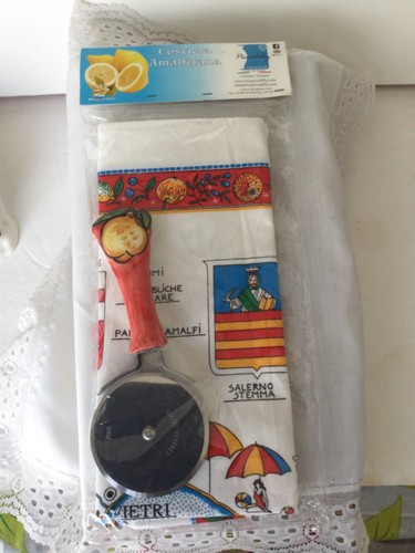 Piccadilly Ceramic Factory Pizza Cutter With Ceramic Napkin From Italy Brand New - Picture 18 of 24