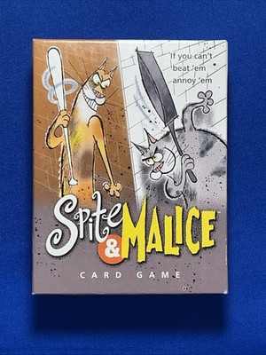 2002 Spite & And Malice Card Game Hasbro Parker Brothers ~ 100% Complete