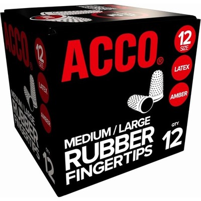 Rubber Finger Tips Size Medium 12 Count Nubbed for Better Grip Office Supplies