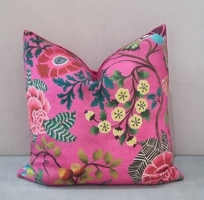 Designers Guild Kissenbezug Brocart Decoratif Cerise Stoff 50x50 cm