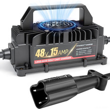 48 Volt 15 Amp Golf Cart Battery Charger for Yamaha G29 Drive  Drive 2 with 3-P
