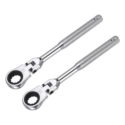 2 Stück Ratschenschlüssel flexibel 15mm metrisch 72 Stahlzähne für Ratsche