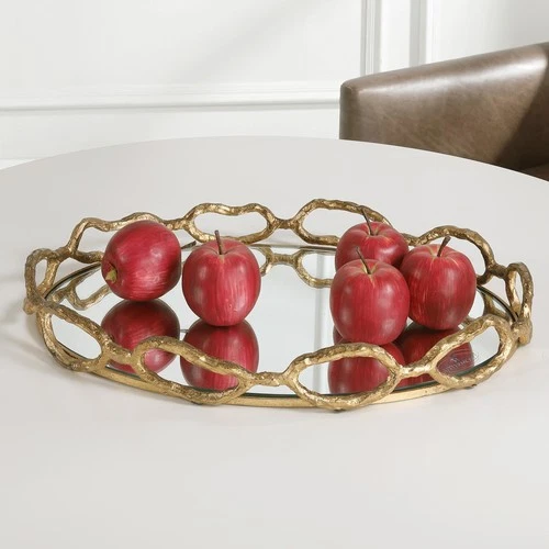 Uttermost 17837 Cable 18-5/8"W Iron Tray - Gold - Picture 4 of 4