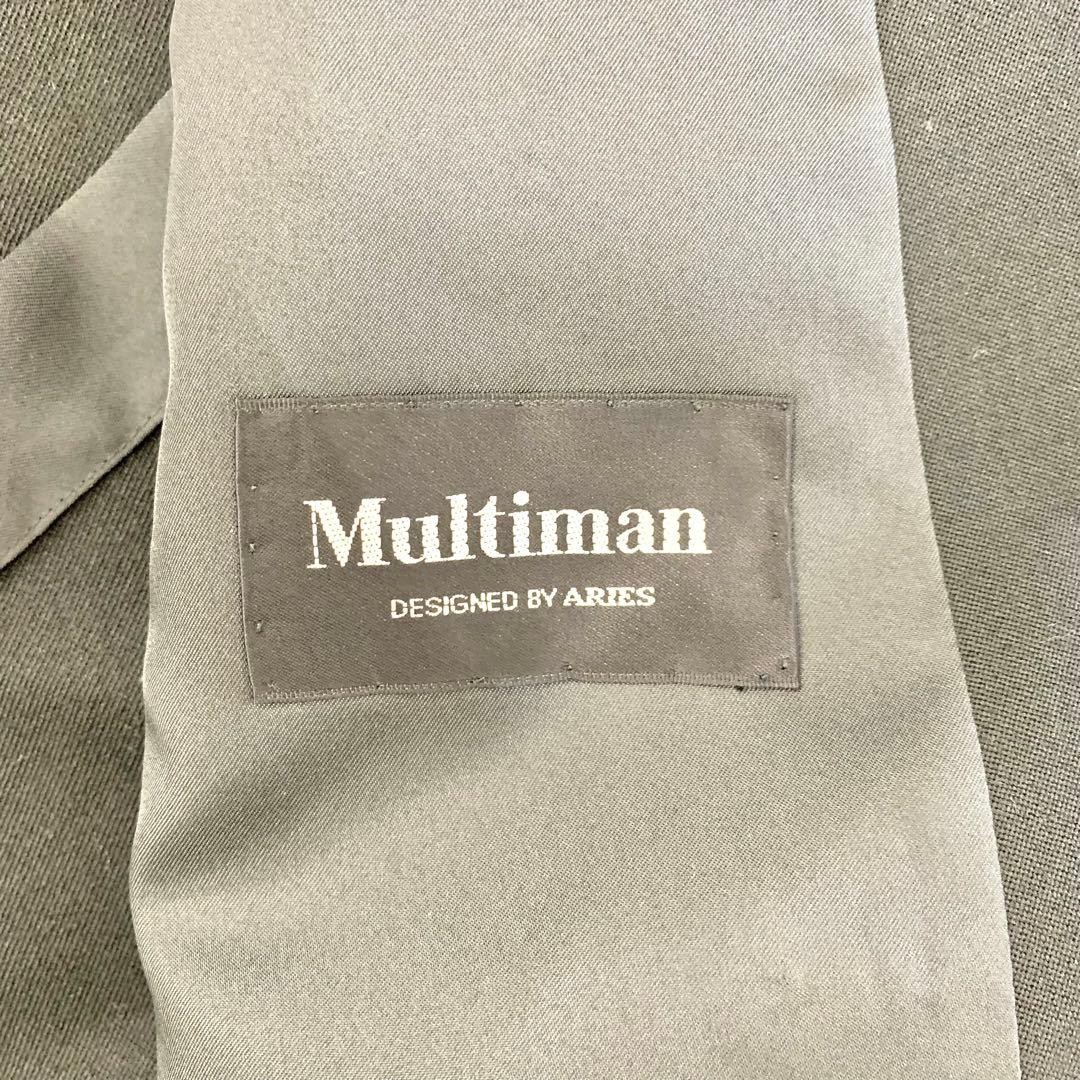 Multiman Double Breasted Setup Suit Black 94A6 Me… - image 5