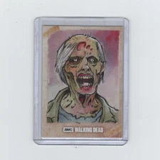 TOPPS WALKING DEAD SEASON 7 WALKER SKETCH CARD BY ARTIST PRESTON ASEVEDO   1/1!