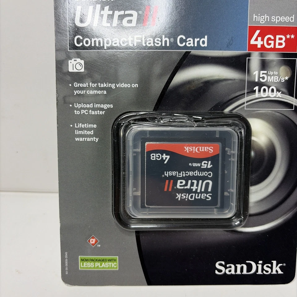 Sandisk 4GB 15MBs Ultra II CF CompactFlash Memory Card for Nikon Canon - Image 3 of 4
