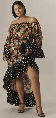 NWT Show Me Your Mumu Dress Anthropologie NEW 1X Plus Tropical Sangria $218 NEW