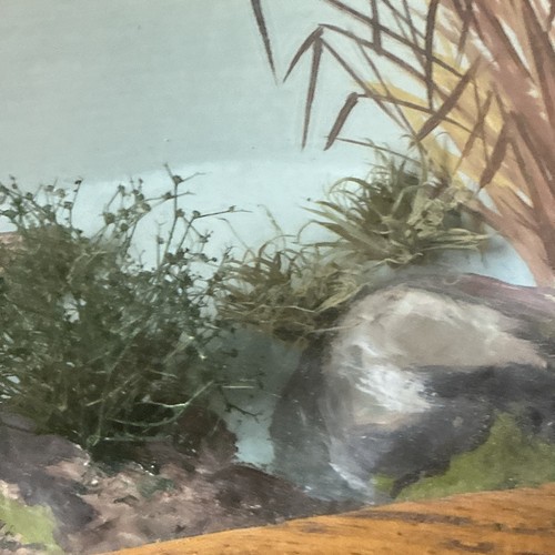 Vintage Runar Rodell Diorama Shadow Box Ducks in Pond 12.5"x9.5" Frame READ - Picture 17 of 21