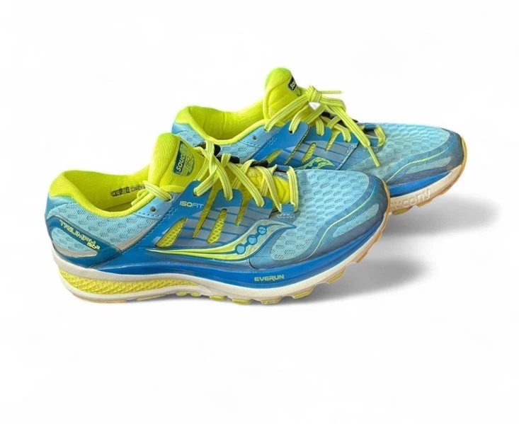 Zapatillas de running Saucony Triumph ISO azul verde lima Foto 2 de 4