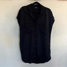 Madewell Utility Button Front Mini Dress Woman Size Large