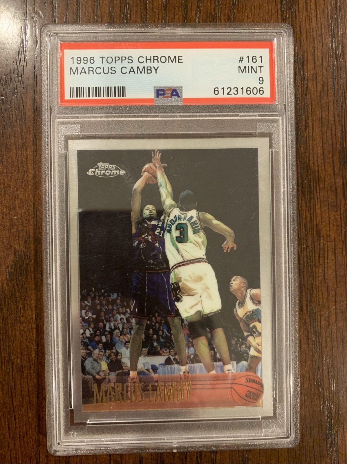 MARCUS CAMBY 1996-97 TOPPS CHROME ROOKIE RC # 161 PSA 9 MINT TORONTO RAPTORS
