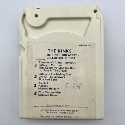 The Kinks Greatest Celluloid Heroes - Restored 8 Track Tape - New Pad and Splice - Imagen 2 de 6