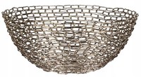 Dekorative Schale Aus Goldenem Metall, 13 X 30 Cm