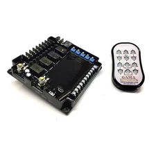 RF Remote Control System, 12VDC 4-Motor Polarity Reversing with Auxiliary Swi...