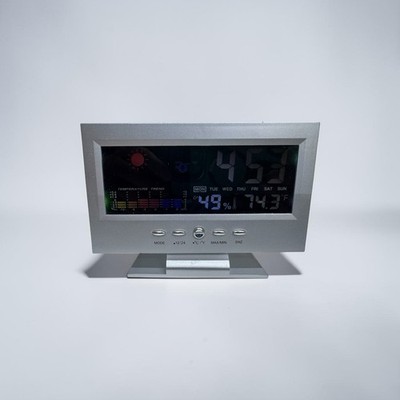 LCD Digital Clock Weather Station with Temperature and Humidity Display