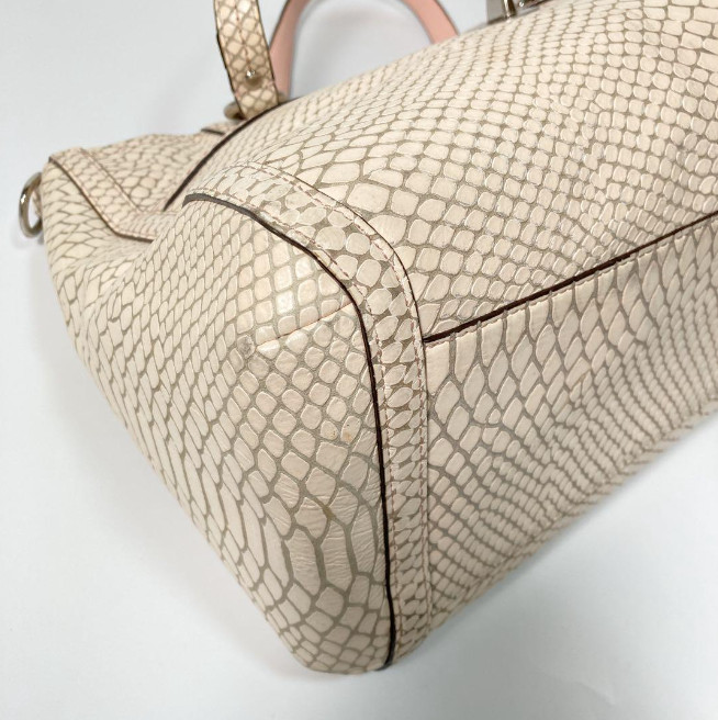COACH Python Embossed 2 way tote Handbag, Large C… - image 17
